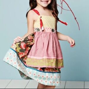 Matilda Jane Patchwork Dress - Pink, Yellow, Blue